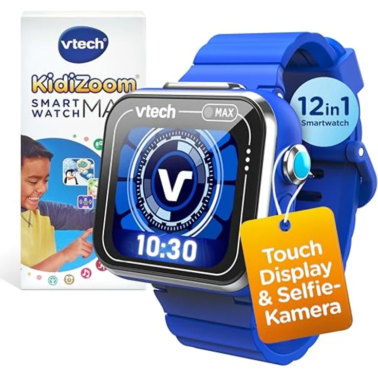 VTech KidiZoom Smart Watch MAX blau für Kinder ab 5 Jahren mit integrierter Kamera und Schrittzähler – Bild 2