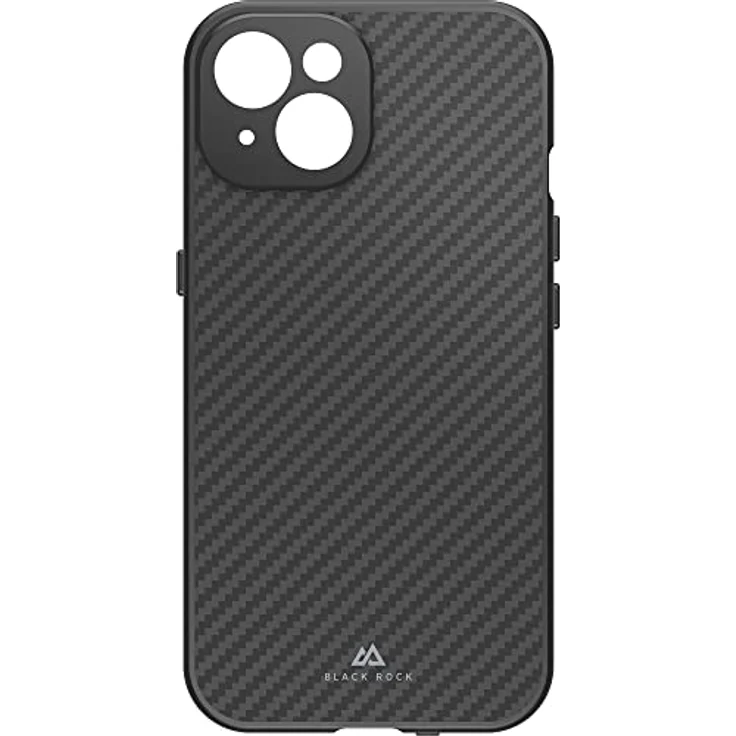 Black Rock - Hülle 360 Grad Glass Case Passend für Apple iPhone 14 I Carbon Handyhülle, Karbon Rückseite (Transparent mit schwarzem Rahmen) – Bild 2