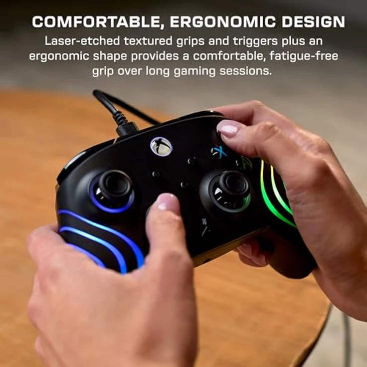 Turtle Beach Afterglow Wave Wired Controller, Gaming Controller mit dreistufig einstellbaren Hall-Effekt-Abzügen und RGB-Beleuchtung, Schwarz – Bild 7