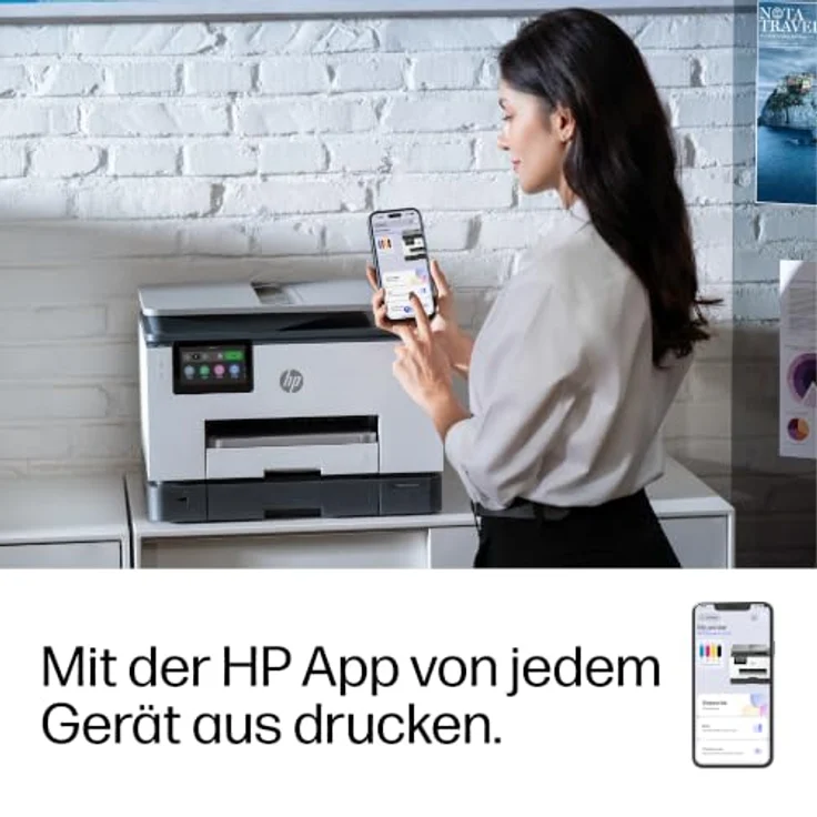 HP OfficeJet Pro 9132, All-in-One 4 in 1 Farb-Tintenstrahl-Multifunktionsdrucker grau, Duplex-Druck, HP Instant Ink-fähig, 25 ISO-Seiten/Min. – Bild 6