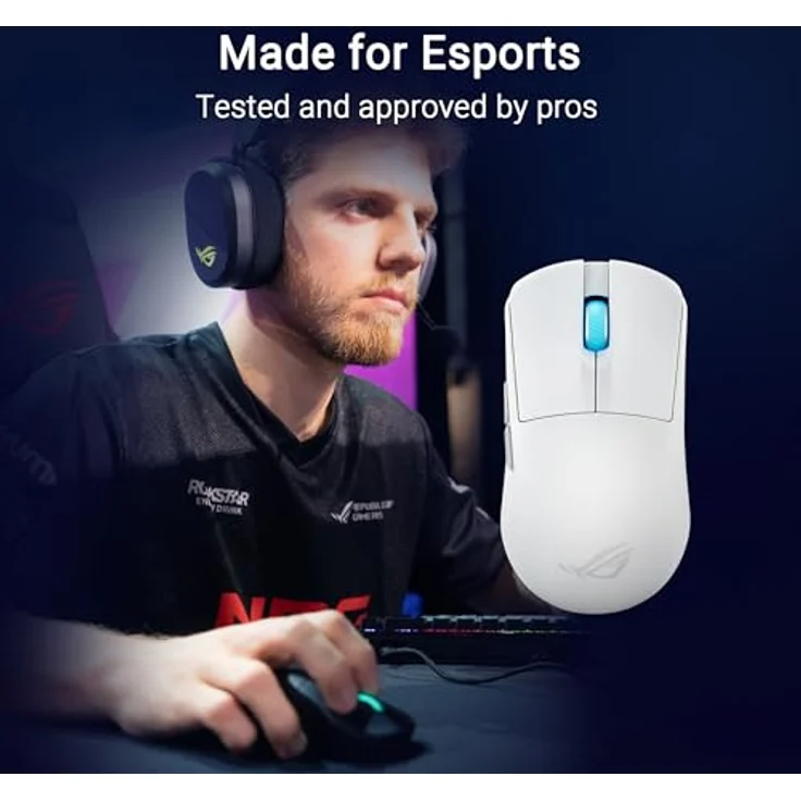 Asus ROG Harpe Ace Mini WE Gaming-Maus (RF kabellos + Bluetooth, USB) 49g halbsymmetrische Maus mit 42.000 dpi – Bild 2