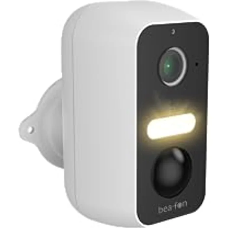 bea-fon/Smart Home/Safer 3L / schwenkbare Überwachungskamera für den Außenbereich mit LED Licht / 3MP Super HD Kamera / IP65 Schutz gegen Strahlwasser und Staubdicht/weiß/Netzwerk 2,4G WiFi