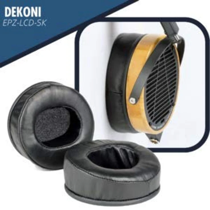 Dekoni Audio Ohrpolster für Audeze LCD-Serie Kopfhörer, Elite Schaffell, hoher Komfort, integrierter Klebering – Bild 2