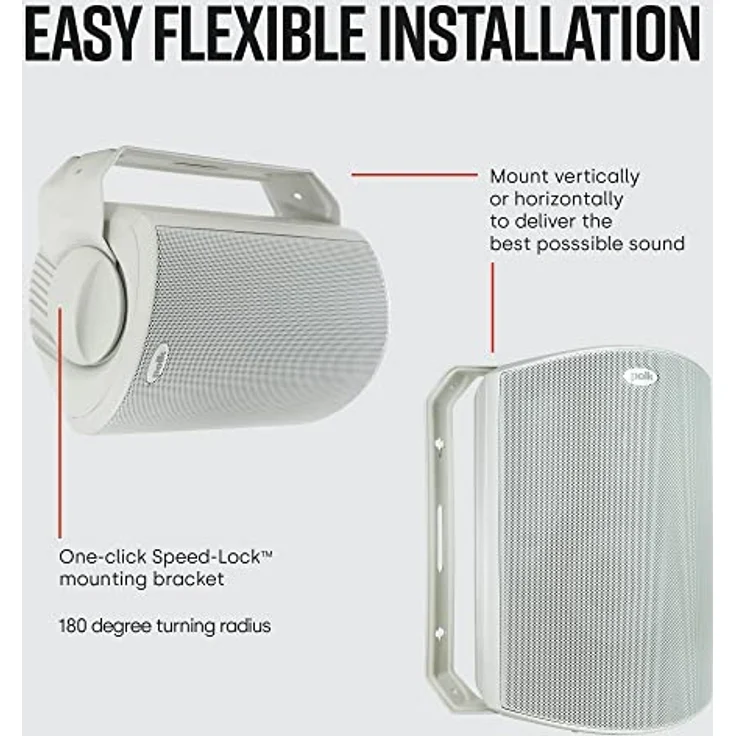 Polk Audio Atrium 5 sats Außen-Lautsprecher (100 W) weiß Außenlautsprecher - 100 Watt - weiß – Bild 3