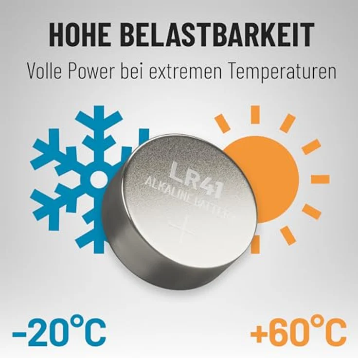ABSINA AG3 LR41 Knopfzelle 10er Pack - 1,5V Alkaline Knopfzellen auslaufsicher & mit Langer Haltbarkeit - LR736 / L736 / G3 / G3A / 3GA / 192 / GP192 / V3GA / RW87 - Knopfbatterien Batterien Batterie – Bild 4