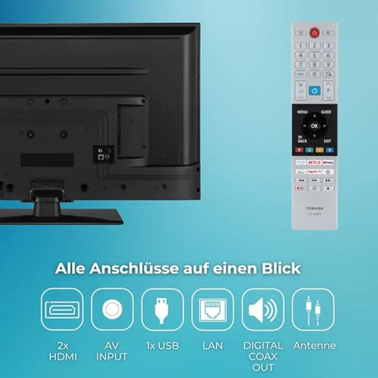 Toshiba 43LV3F63DA, 43 Zoll Smart TV mit Full HD, HDR, Triple-Tuner und Bluetooth, VIDAA Smart TV – Bild 4