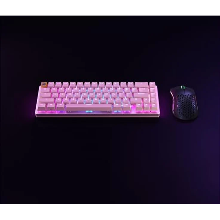 Glorious Gaming GMMK 2 Compact (65%) – Mechanisches Gaming-Keyboard, Aluminiumrahmen, anpassbar, Doubleshot-Kappen, Fox Schalter, tastenweise RGB, Deutsch QWERTZ Layout - Rosa – Bild 5