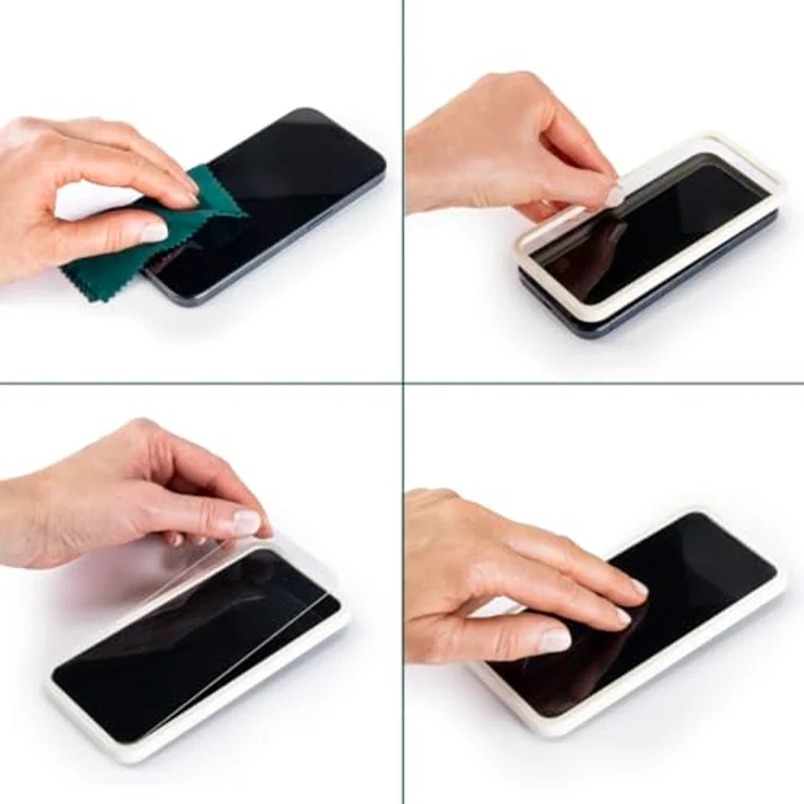 Hama Handy Schutzglas iPhone 16 Pro Displayschutzfolie (ultraklar, Anti-Fingerprint, Montagehilfe, Vollschutz 9H, stoßfest) – Bild 5