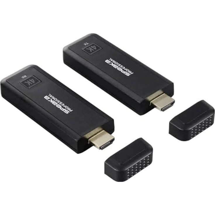 SpeaKa Professional SP-TR-450 HDMI-Funkübertragung Set, 50 m Reichweite, 2.4 GHz / 5 GHz, 3840 x 2160 Pixel, integrierte LED-Anzeige – Bild 3