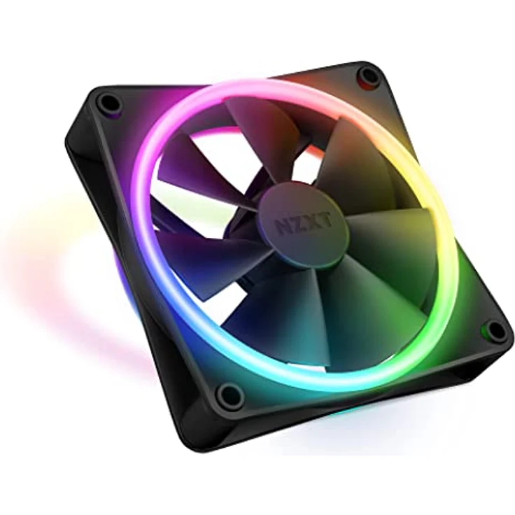 NZXT F120 RGB Duo - 120mm doppelseitiger RGB-Lüfter – 20 einzeln adressierbare LEDs – Ausgeglichener Airflow und statischer Druck – Fluid Dynamic Bearing – PWM Control – Schwarz – Bild 1