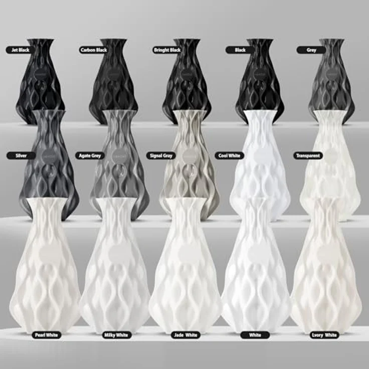 ERYONE PLA Filament 1.75 mm, 3D Drucker Filament mit Maßgenauigkeit +/- 0,03 mm, 1 kg Spule, Jade-Weiß – Bild 2