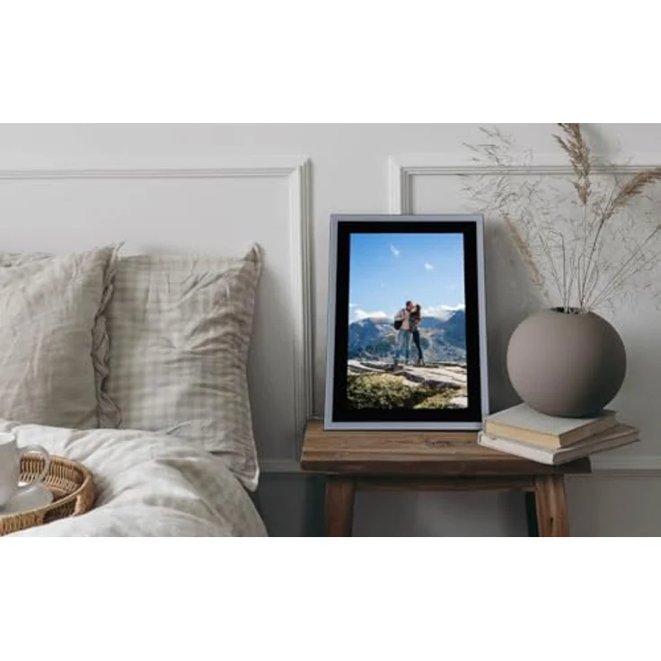 Rollei Smart Frame WiFi 102 Silver – 10,1 Zoll Touch - WiFi - Bilderrahmen mit Frameo-App für schnelles und einfaches teilen von Fotos oder Videos | IPS-Panel, viele Funktionen, microSD-Slot (Silver) – Bild 2