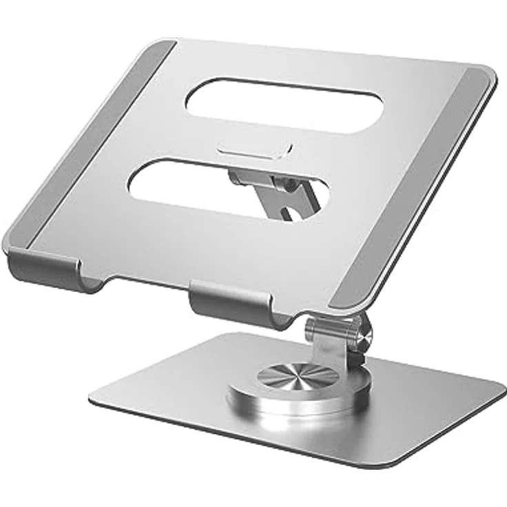 my wall Klappbare Halterung für Tablets & Smartphones HT18L, bis 14 Zoll, Tischhalterung Tablet, Handy Halterung, Ergonomisch einstellbar, 360° Drehung, Aluminiumständer, Tablet Ständer