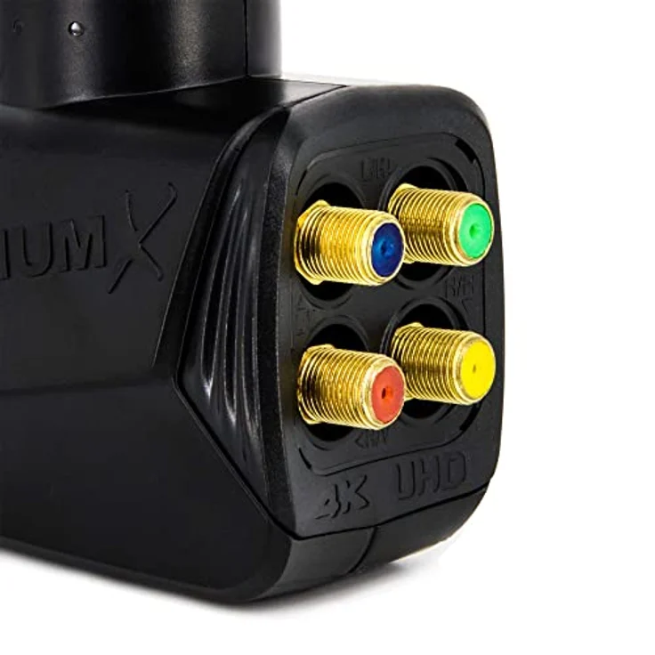 Premium X Quattro LNB SAT Mehr-Teilnehmer für Multischalterbetrieb Satellit TV Signalumsetzer DVB-S2 HD 4K inkl. 8X F-Stecker mit Dichtring – Bild 5