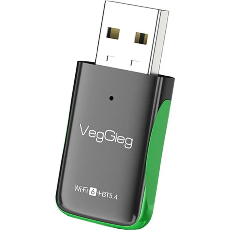 INF WiFi 6 & Bluetooth 5.4 USB Adapter, 5G Dual Band Netzwerkkarte für schnelles Streaming und Gaming
