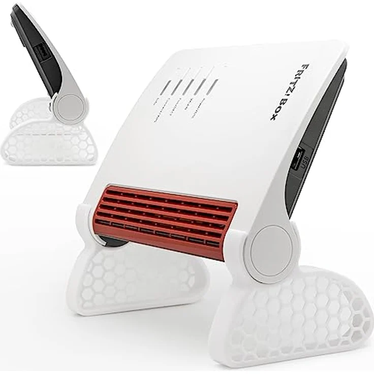 Mobilefox Ständer für AVM FritzBox 7590 AX Tischständer Router Halter Weiß Belüftung Fuß Standfüße Aufsteller – Bild 1