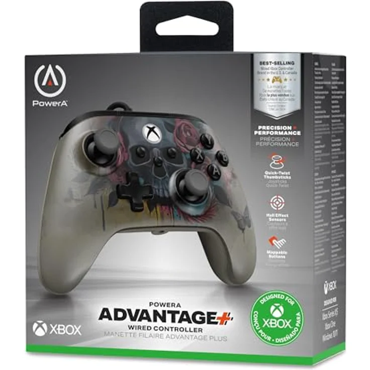PowerA Advantage Plus Wired Controller, Gaming Controller für Windows, Xbox Series X und Xbox One S, Mehrfarbig, Bloom & Gloom – Bild 10