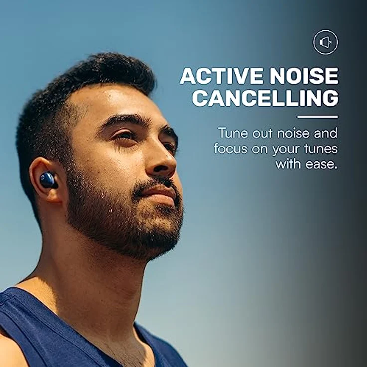 Raycon Fitness True Wireless Bluetooth-Ohrhörer mit eingebautem Mikrofon 54 Stunden Akku IPX 7 wasserdicht und Ladebox mit Talk, Text und Play Bluetooth 5.2 Portable Sport (Lila) – Bild 4