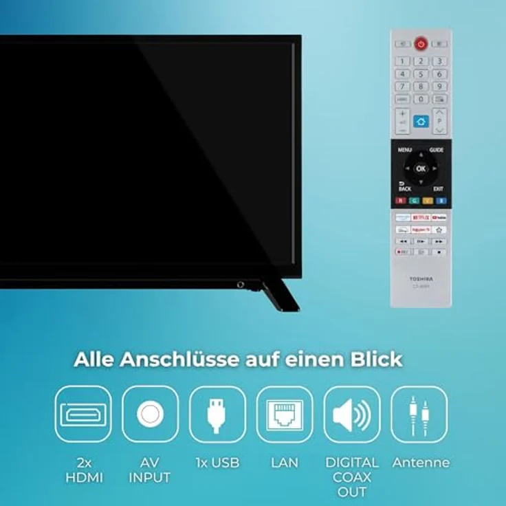 Toshiba 24WV2F63DAZ, 24 Zoll HD Smart TV mit VIDAA, HDR, Triple-Tuner und DTS Virtual X – Bild 4