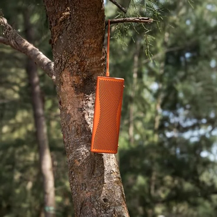 KEF Muo High-Fidelity tragbarer Bluetooth-Lautsprecher, Orange Moon | Bluetooth 5.4, IP67 wasserdicht, 24 Std. Wiedergabezeit – Bild 3