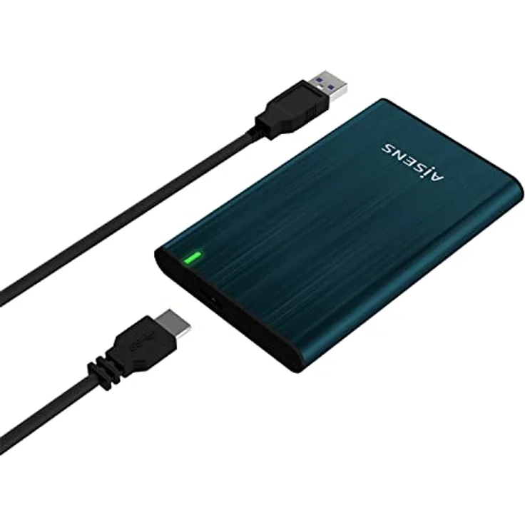 AISENS - ASE-2525PB - Externes Festplattengehäuse für 2,5 Zoll SATA A USB 2.0/USB 3.0/USB 3.1 GEN1, Pazifikblau – Bild 3