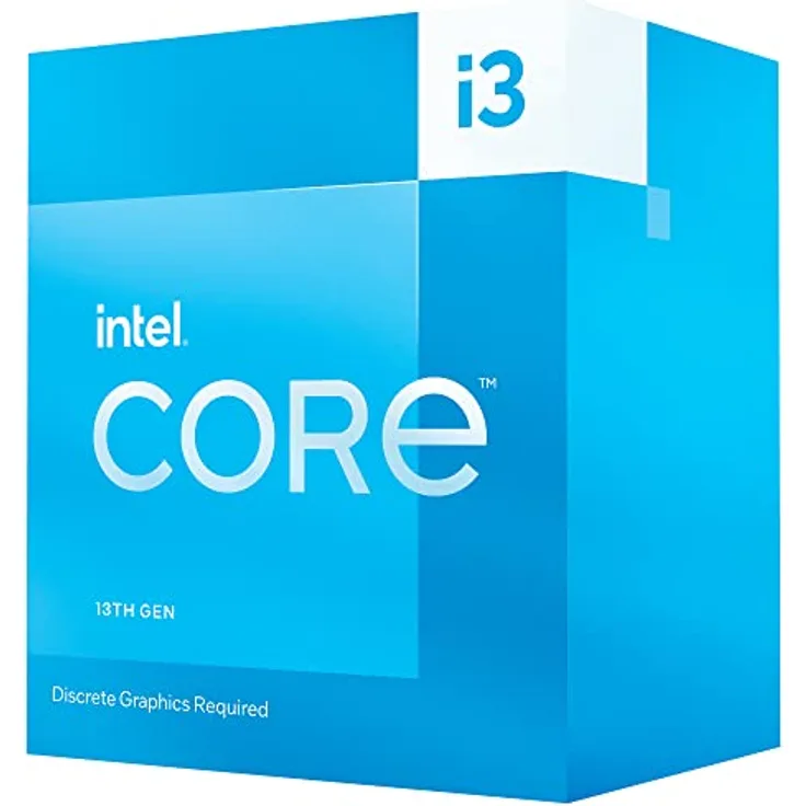 Intel i3-13100F Desktop-Prozessor, 4 Kerne, 12 MB Cache, bis zu 4,5 GHz, Intel Laminar RH1 Kühler, CPUs