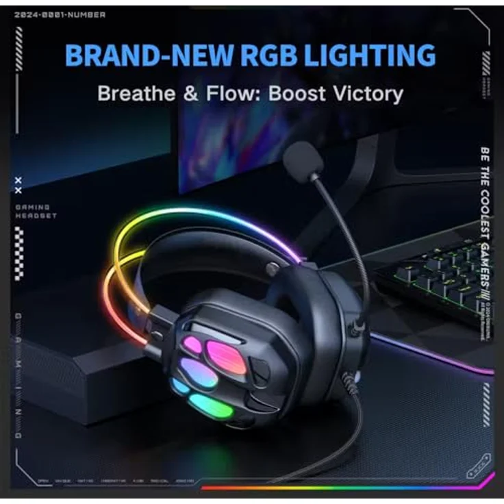 Onikuma X89, kabelgebundenes Gaming Headset mit überragendem Sound, Schwarz – Bild 5