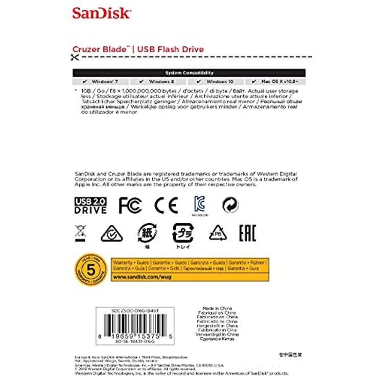 SanDisk 16GB Cruzer Blade USB Flash Drive 3-pack – Bild 2