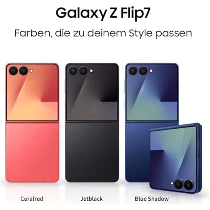 Samsung Galaxy Z Flip 7 AI, Faltbares Smartphone mit 50-MP-Weitwinkelkamera, 256 GB, 12 GB RAM, JetBlack – Bild 2