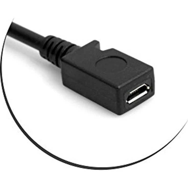 System-S Micro USB 90° Grad Aufwärts Winkel auf Micro USB Kabel Verlängerung 27 cm – Bild 4