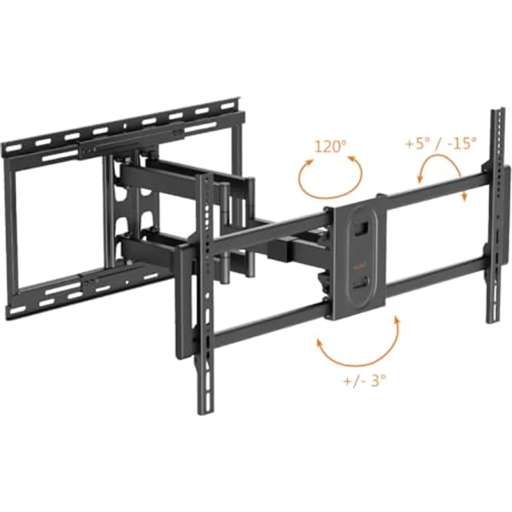 my wall TV-Wandhalterung HP43L, für Fernseher bis 100 Zoll (254 cm), voll beweglich, bis 80 kg tragfähig, mit Kabelmanagement – Bild 3