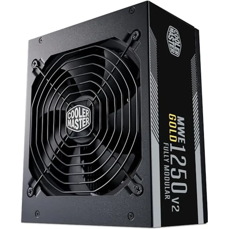 Cooler Master MWE Gold 1250 V2, Vollmodulares ATX 3.1 Netzteil, 80 Plus Gold, 1250 Watt, PCIe 5.1, 140 mm FDB-Lüfter, hohe Temperaturbeständigkeit bis 50 °C