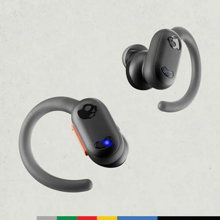 Skullcandy Push ANC Active, Kabelloser In-Ear Kopfhörer mit 58 Std. Akkulaufzeit, Wasserdicht (IP67), Kabelloses Laden, Kompatibel mit iPhone, Android - True Black/Orange – Bild 3
