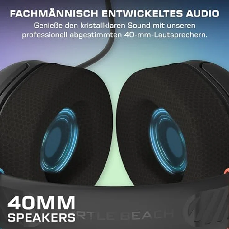 Turtle Beach Airlite Fit Wired Gaming Headset, Offiziell lizenziert für Nintendo Switch 2, 1 und OLED, 40-mm-Lautsprecher, Geräuschisolierende Ohrpolster, Anthrazitschwarz – Bild 5