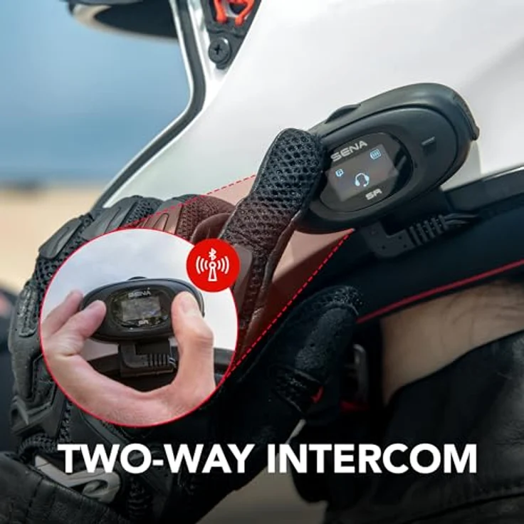 Sena 5R, Bluetooth Intercom mit 2-Wege-HD-Gegensprechanlage und Smartphone-Konnektivität, Schwarz – Bild 2