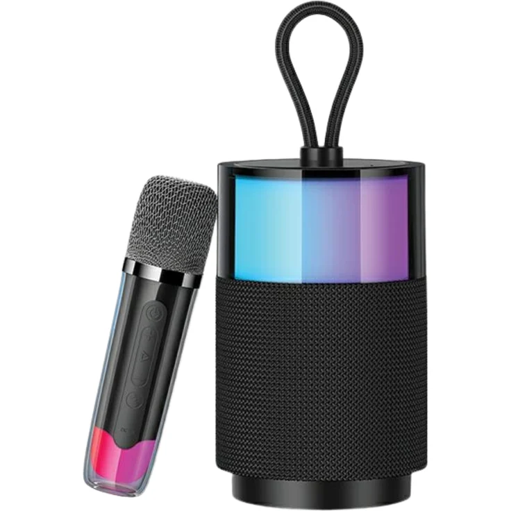 USAMS YIN Series 5.3 Bluetooth-Lautsprecher, drahtloses Mikrofon, Dunkelgrau, kristallklarer Klang, Bluetooth 5.3-Technologie