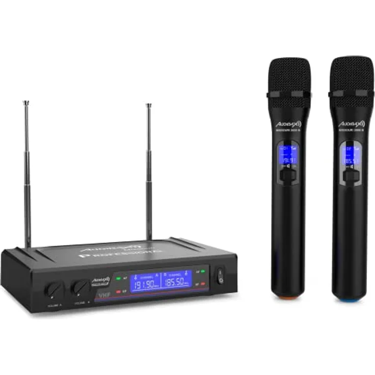 Audibax Missouri 2000 Micrófono Doble Inalámbrico Mano VHF Rango B