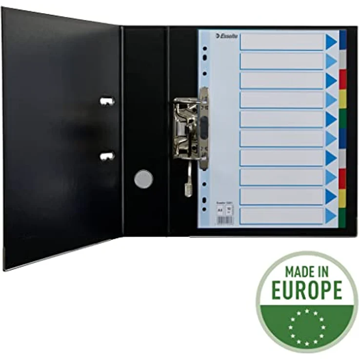 ESSELTE Esselte Kunststoff-Register, blanko, A4, PP, 10-teilig, Mehrfarbig – Bild 4