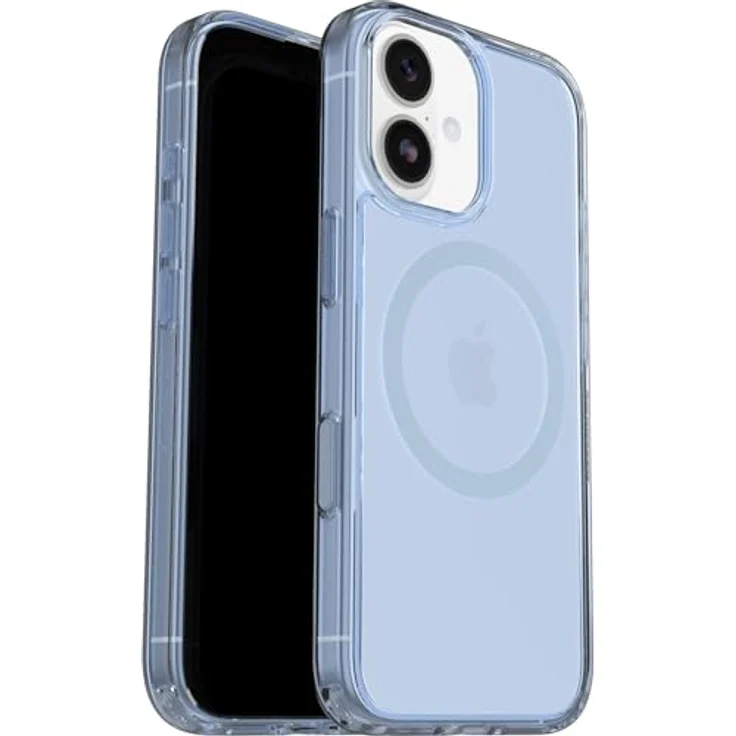 OtterBox Symmetry Series Clear MagSafe Hülle für iPhone 17, stoßfest und sturzsicher, 3X Militärstandard getestet, Transparent/Blau – Bild 1