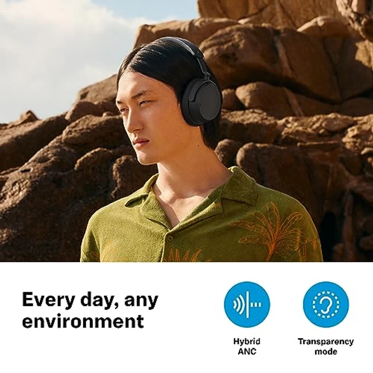 Sennheiser ACCENTUM kabelloser Bluetooth-Kopfhörer – 50 Stunden Akkulaufzeit, hochwertige Klangqualität, hybride ANC-Technologie ganzen Tag, Schwarz – Bild 4