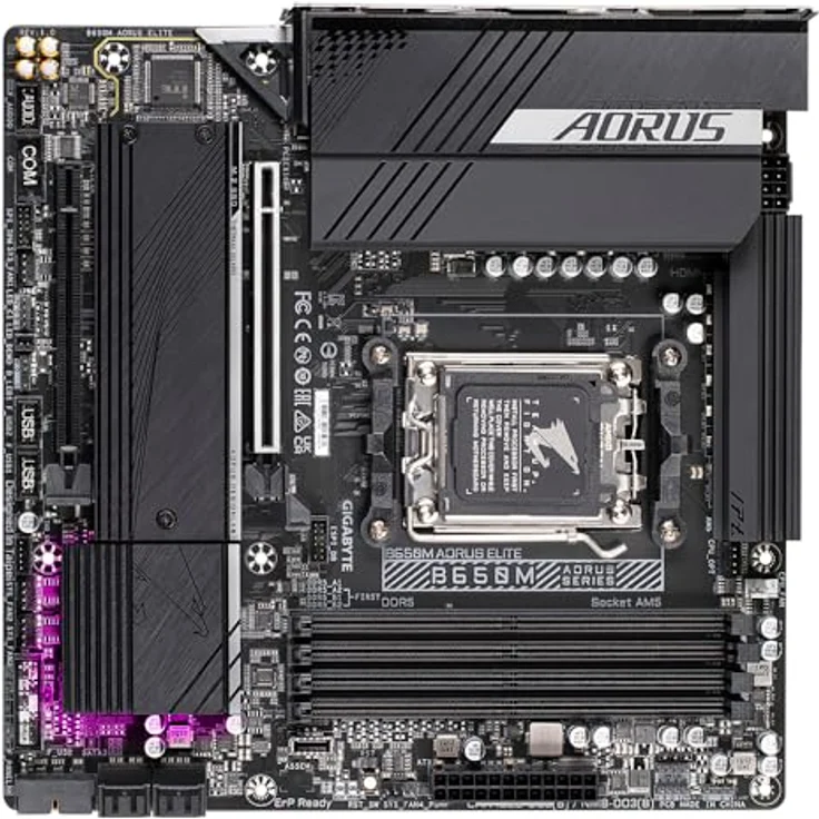 Gigabyte GA-B650M-AORUS Elite (AM5) (D), Mainboard mit DDR5-SDRAM und 256 GB RAM-Unterstützung in Schwarz – Bild 3