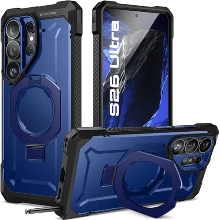 SUPCASE Unicorn Beetle Grip für Samsung Galaxy S26 Ultra, Hülle mit Ringhalter, kompatibel mit MagSafe, magnetisch, slim, Cobalt – Bild 1