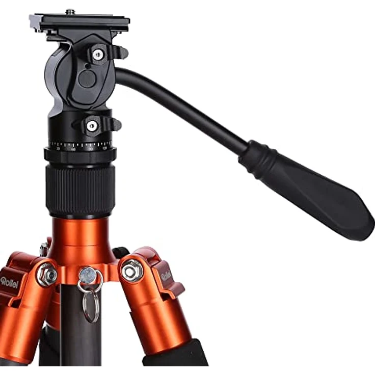 Rollei V5I Video Stativkopf für leichte und weiche Bewegungen, Ideal für den Einsatz auf Einbein-Stativen beim filem bewegter Objekte. – Bild 4