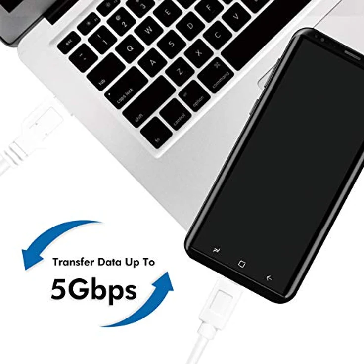 LogiLink CU0174 - USB 3.2 Gen 1x1 Anschlusskabel, USB-A zu USB-C, Weiß, 1m – Bild 4