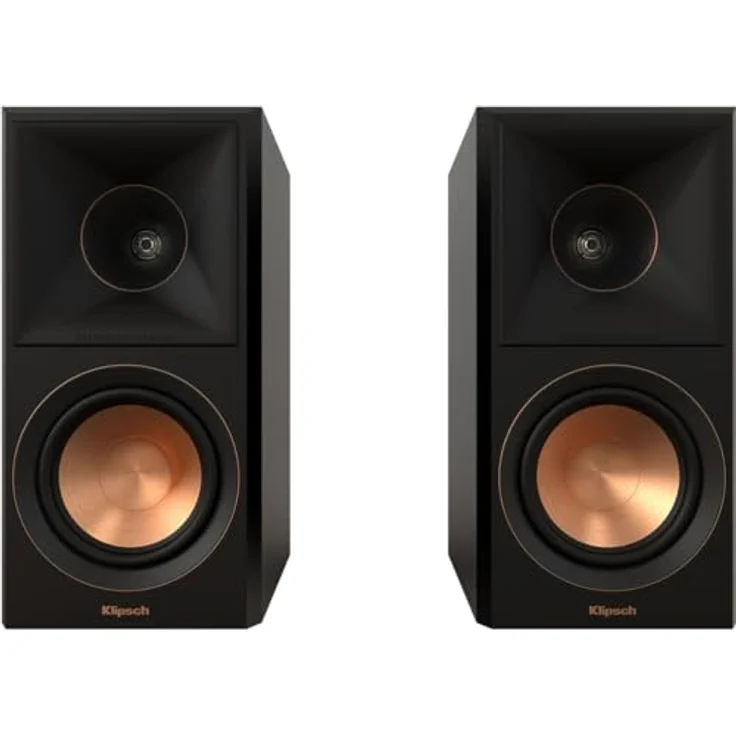 Klipsch Reference Premiere RP-500M II Ebenolz Bücherregal Lautsprecher Paar mit größerer 90° x 90° Hybrid Tractrix® Hupe, 1 cm Hochtöner und 13,3 cm Kerametallic Tieftöner – Bild 4