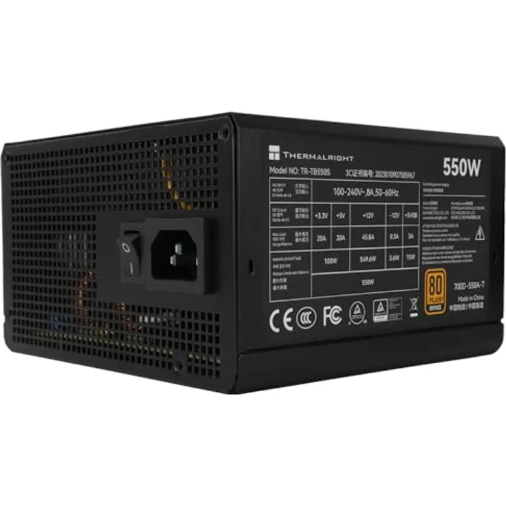 Thermalright - Stromversorgung TB-550S (80+ Bronze) mit 550 W Leistung, Zuverlässigkeit und hoher Haltbarkeit