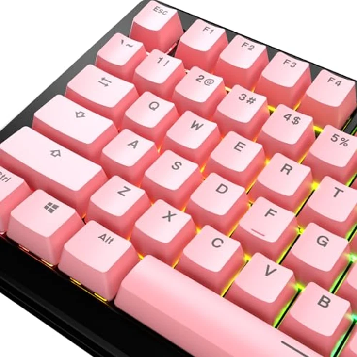Glorious GPBT Basics Keycaps, ANSI Layout (US), PBT, Doubleshot - Potion Pink – Bild 6