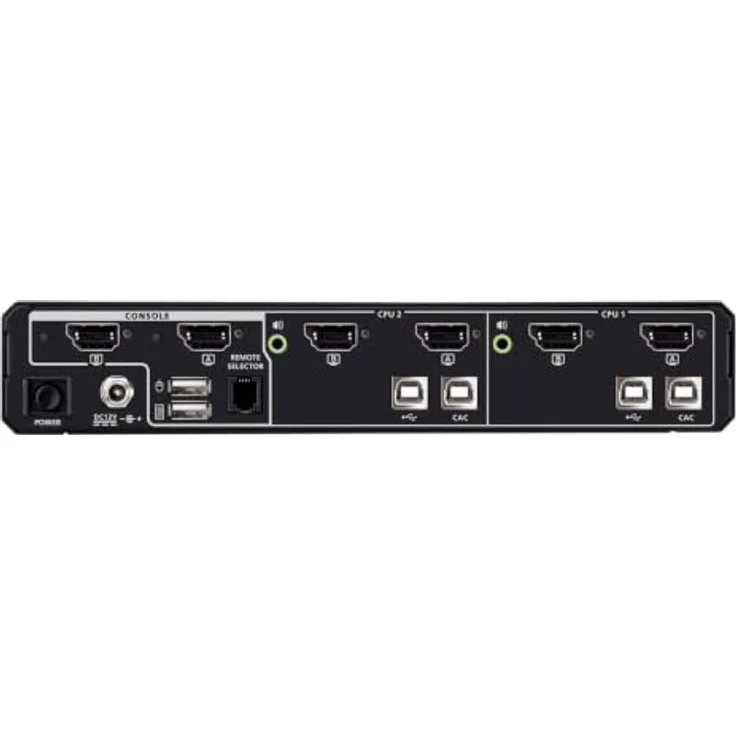 ATEN CS1142DPH4C 2-Port USB KVM Switch, 5K DP/HDMI, Dual Bildschirm, mit Cardreader und sicherer Gehäuse-Angriffserkennung – Bild 2