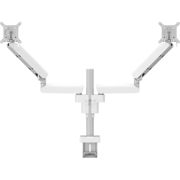 Vogels Pro Motion 4237, Höhenverstellbare Monitor Halterung für bis zu 2 Monitore, Weiss, TÜV-zertifiziert