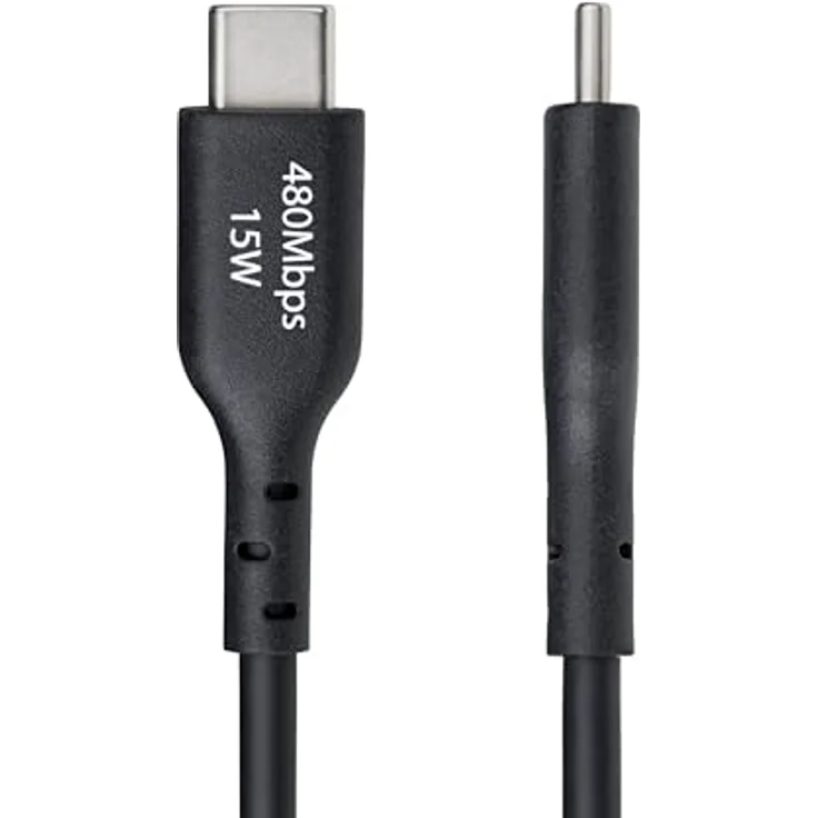 StarTech.com 2m USB-A auf USB-C Ladekabel, 3A Schnellladung, USB 2.0, Schwarz – Bild 3